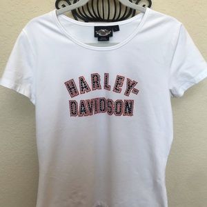 HARLEY DAVIDSON WOMENS SEQUINED TOP! SZ LG!
